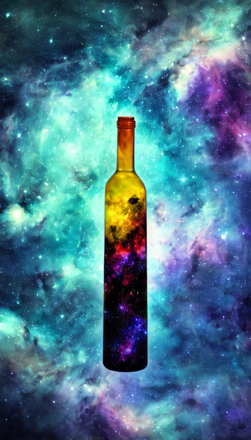 AI数字画室：将宇宙将进酒瓶，瑰美震撼了我的灵魂