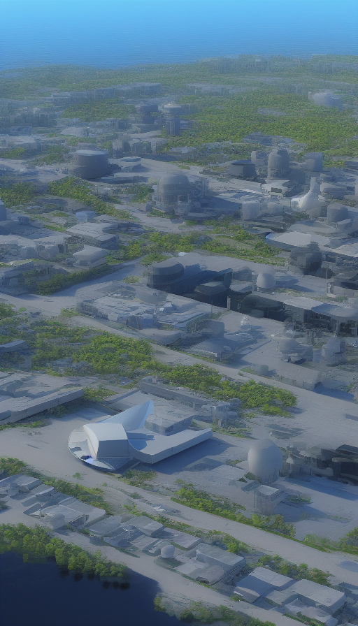 AI数字画室：以客家围屋为主题的空天城市构想模型（7）..